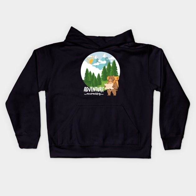 Love wonderlust Adventure Explore the world travel lover summer spring Kids Hoodie by BoogieCreates